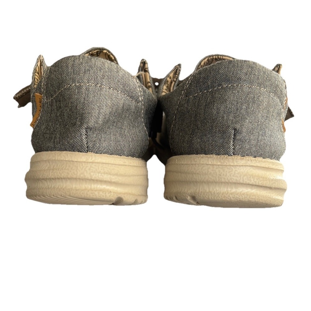Hey Dude Wendy Stretch Steppa Grey Chambray Slip On Loafers Shoes Womens 8 - Picture 10 of 13